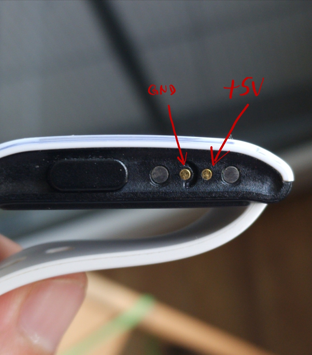 Pebble Smartwatch Clip On Charger using spring loaded pogo contacts by phistoeck Download free