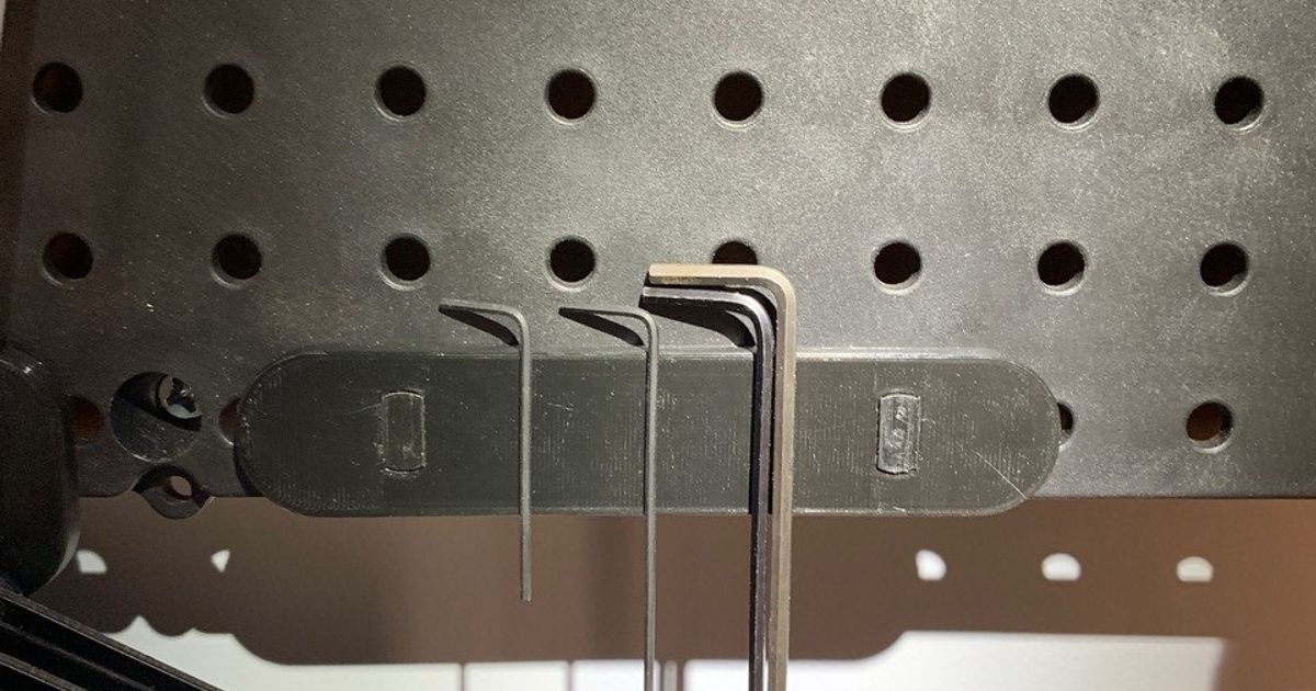 Pegboard Tool Holder by UechiMike Download free STL model