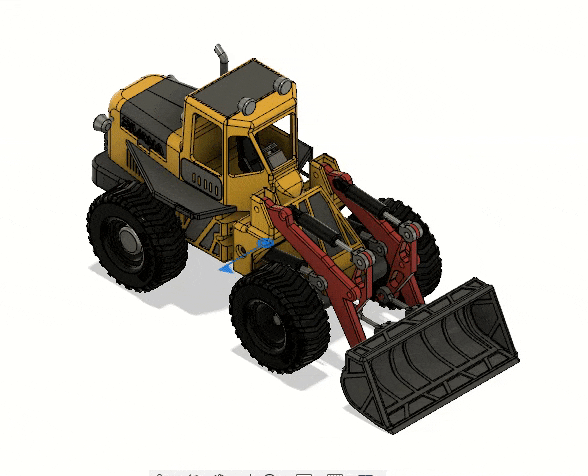 Miniatura 4 do modelo 3D Yellow Front Loader with Movements