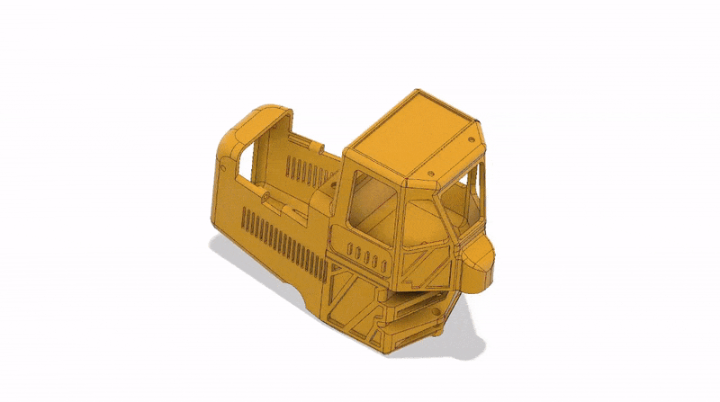 Miniatura 10 do modelo 3D Yellow Front Loader with Movements