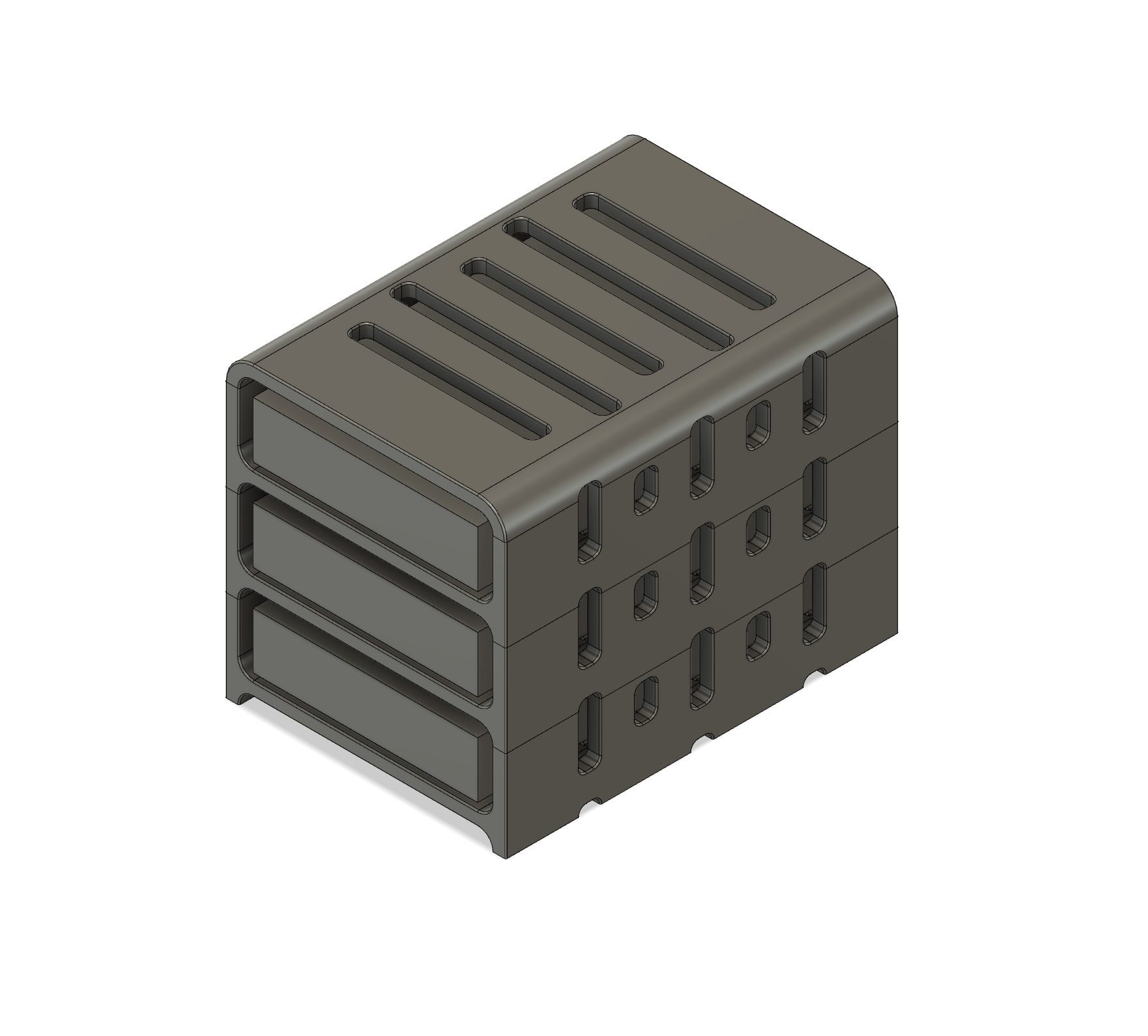 Miniatura 2 do modelo 3D Stackable Rack for External HDDs
