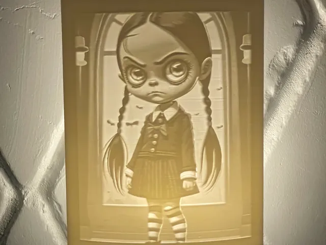 Wednesday Lithophane Nightlight
