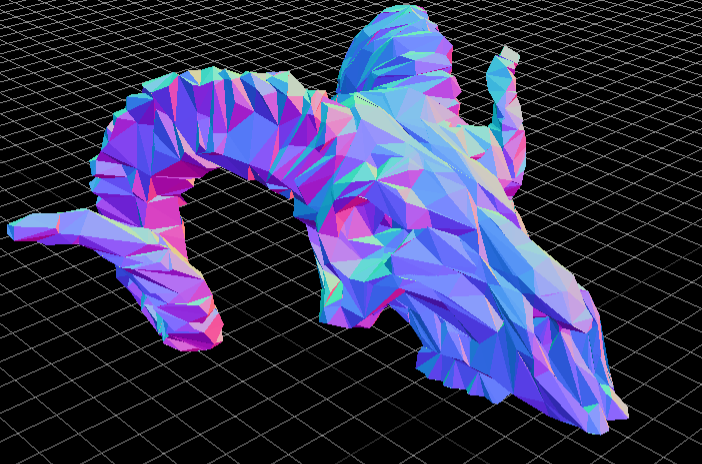 low poly ram skull