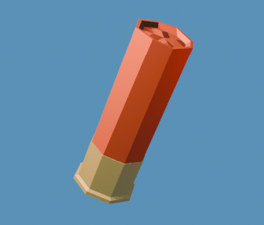 Low-Poly 12 Gauge Shot (seperate parts)