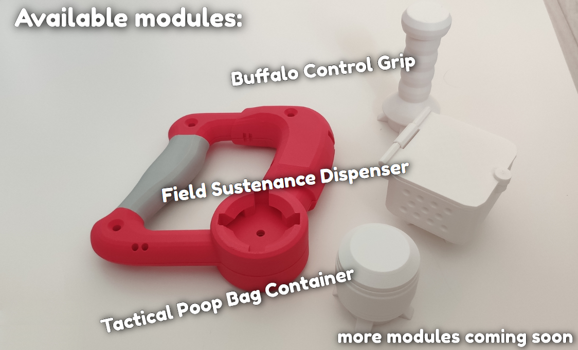 Overengineered dog leash handle with rugged design, poop bag container and treats dispenser — miniatura 5