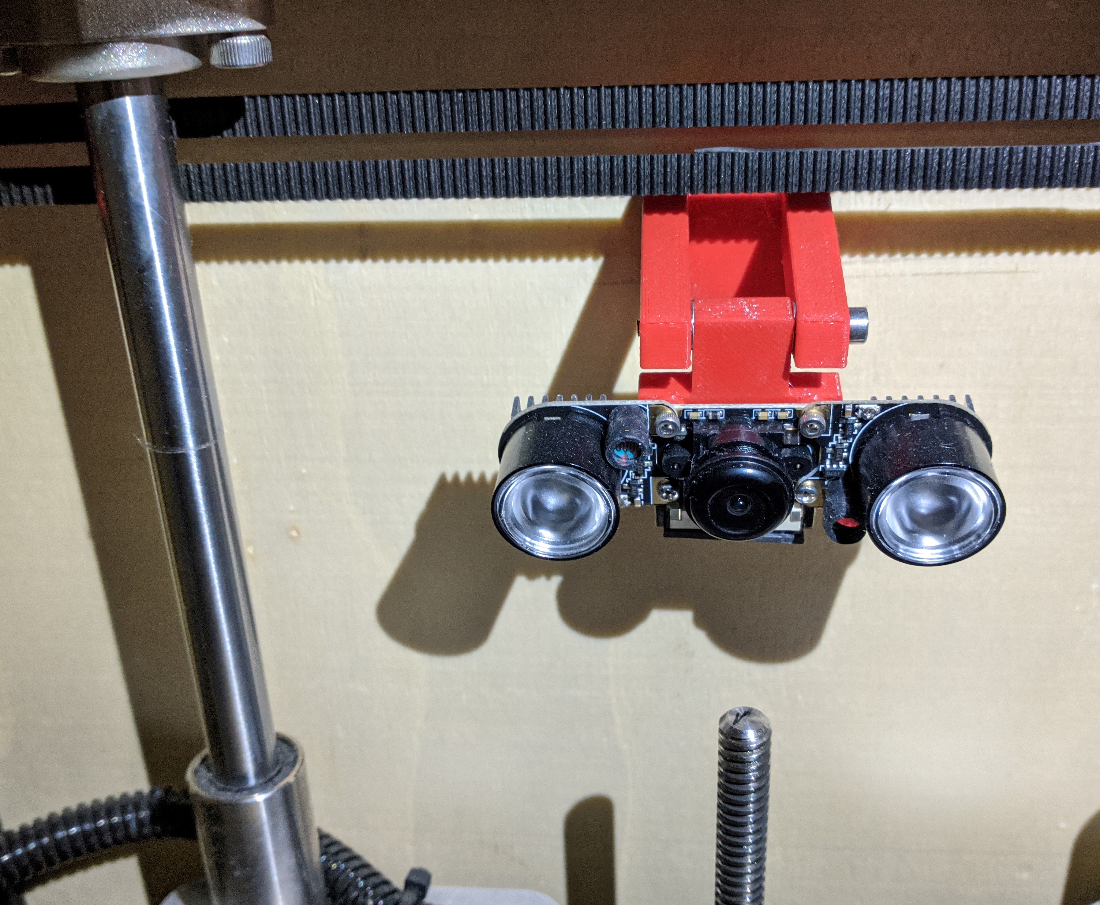 Simple compacted hinged infrared camera holder