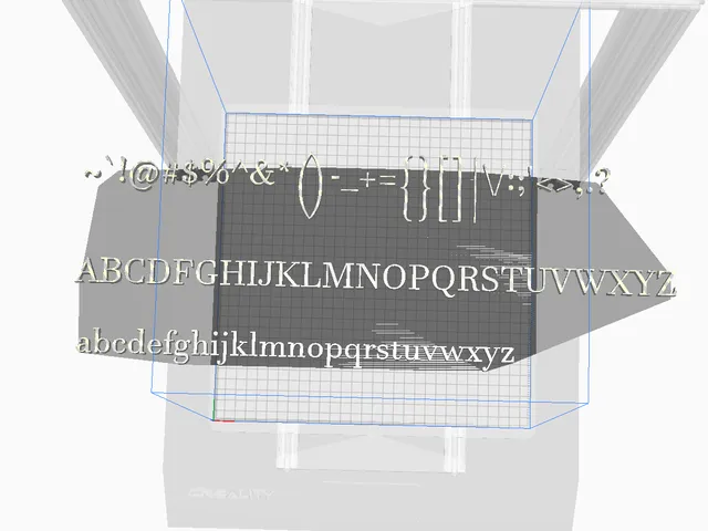 A full set of 3D letters and characters in Javatext Font