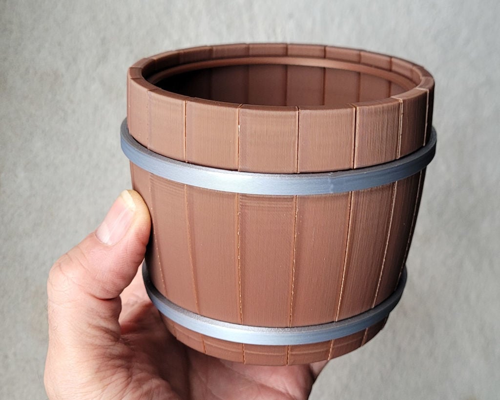 The wine barrel planter