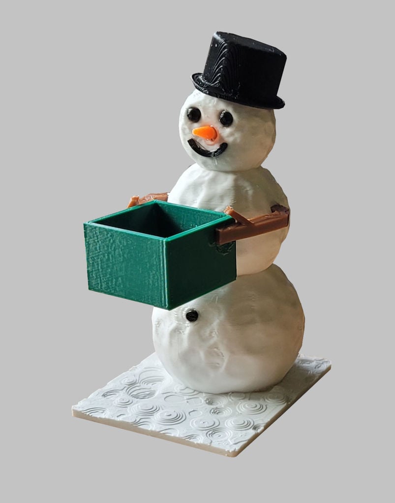 Silver Swan Studios 3D nesting gift boxes Snowman
