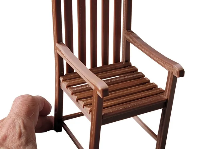 Realistic wooden chair