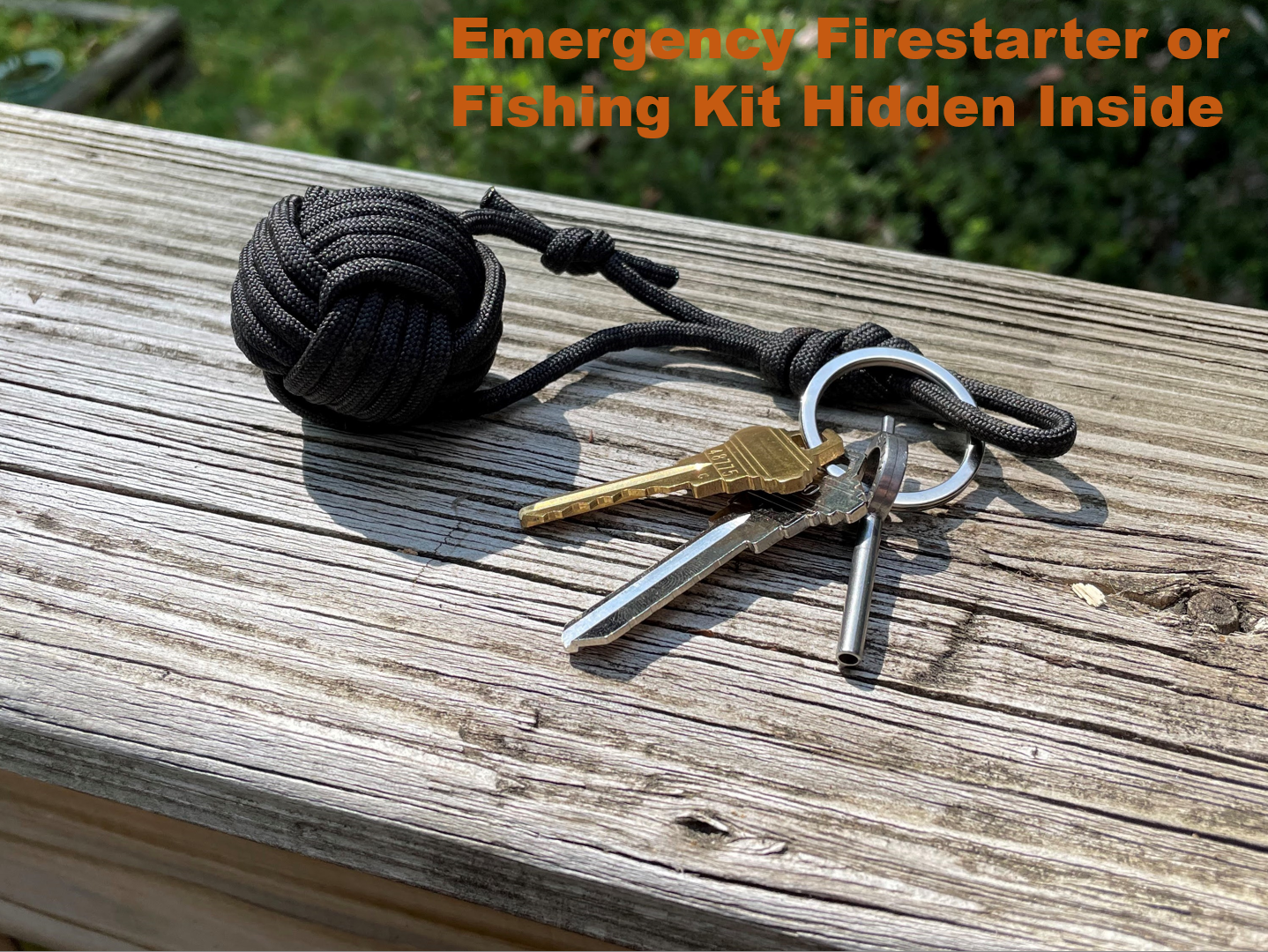 Paracord Keychain with a Secret - Hidden Emergency Survival
