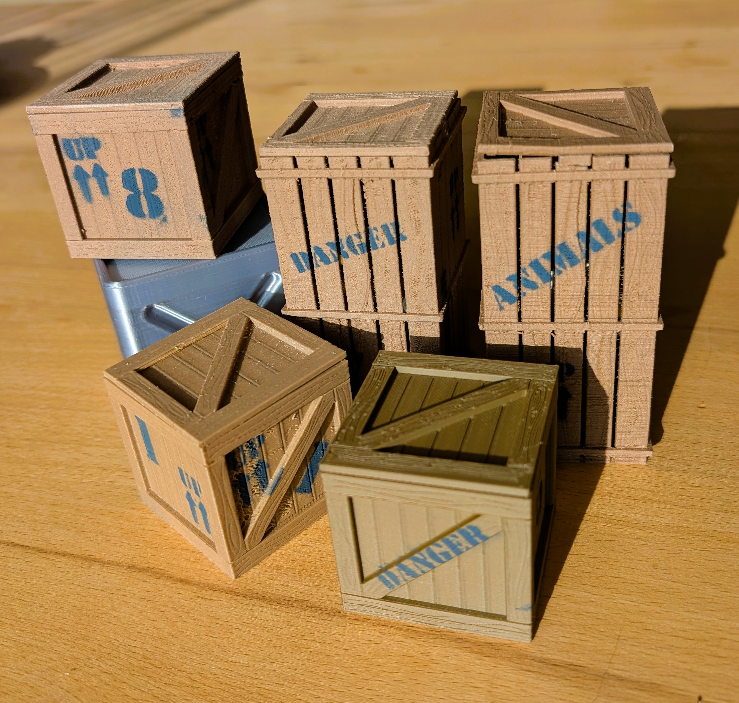 Transport Boxes and Crates (Wood and Tin)