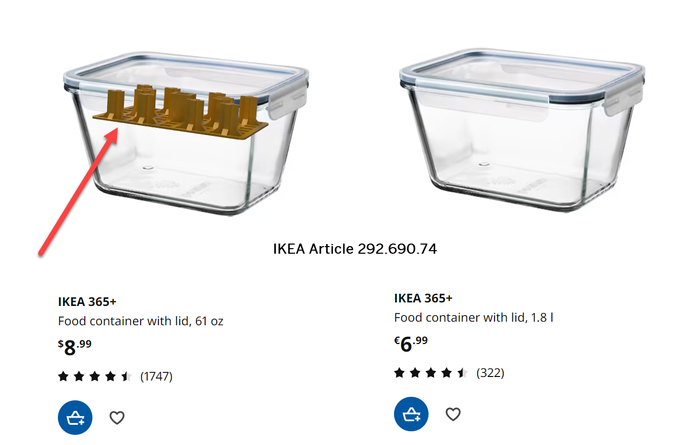 Pickle / Kimchi "Pusher" for IKEA 1.8l / 61oz glass container