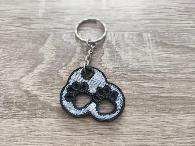 Dog footprints - Keychain