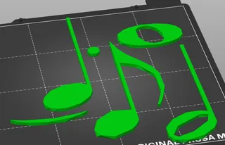 glitched musical notes