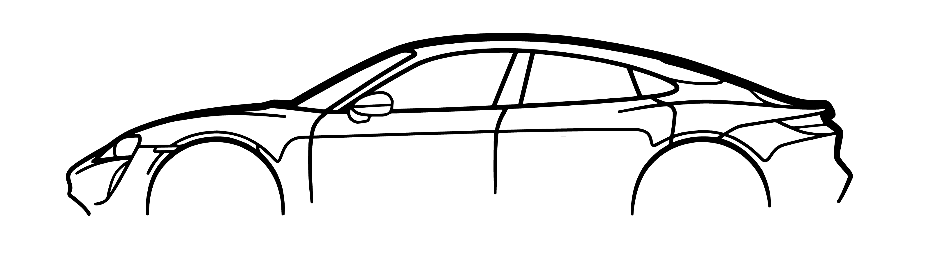 Porsche Taycan Wall Art Silhouette