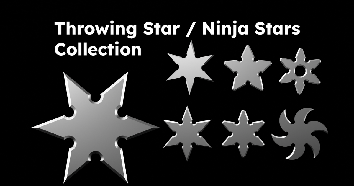 Throwing Star / Ninja Stars Collection by ICant3DPrint Download free