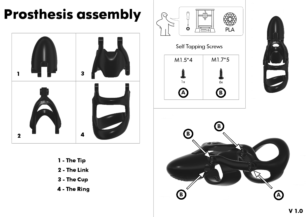 BioMech Finger Prosthesis (Index Left Hand) by Maximilium XYZ