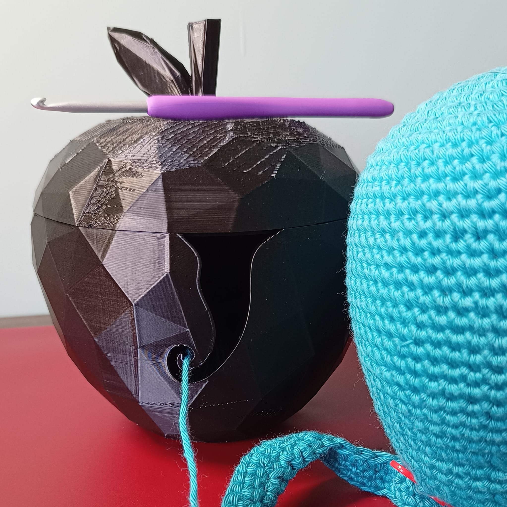 Low Poly Apple Yarn Bowl