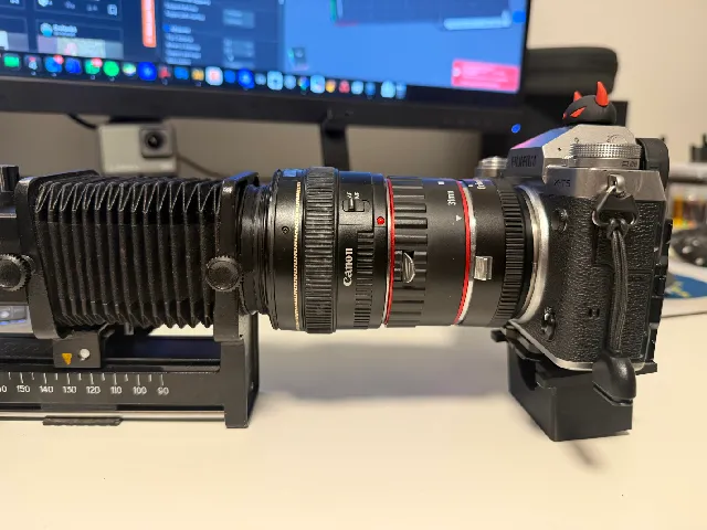 Modular print in place 35mm film scanner macro bellow read adaptor (58mm)