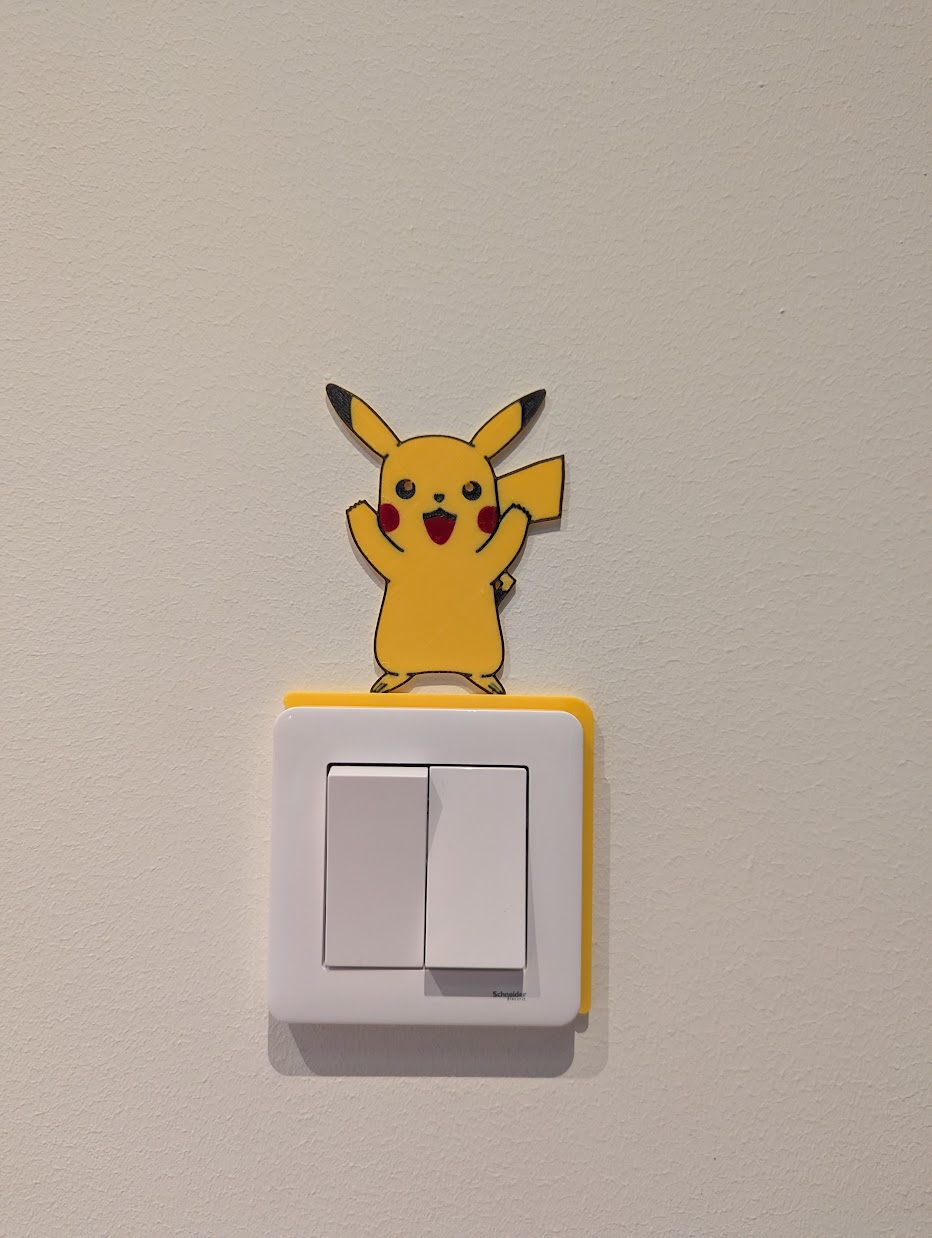 Pikachu Wall Light Switch Decoration