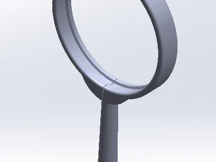 Magnifying glass handle