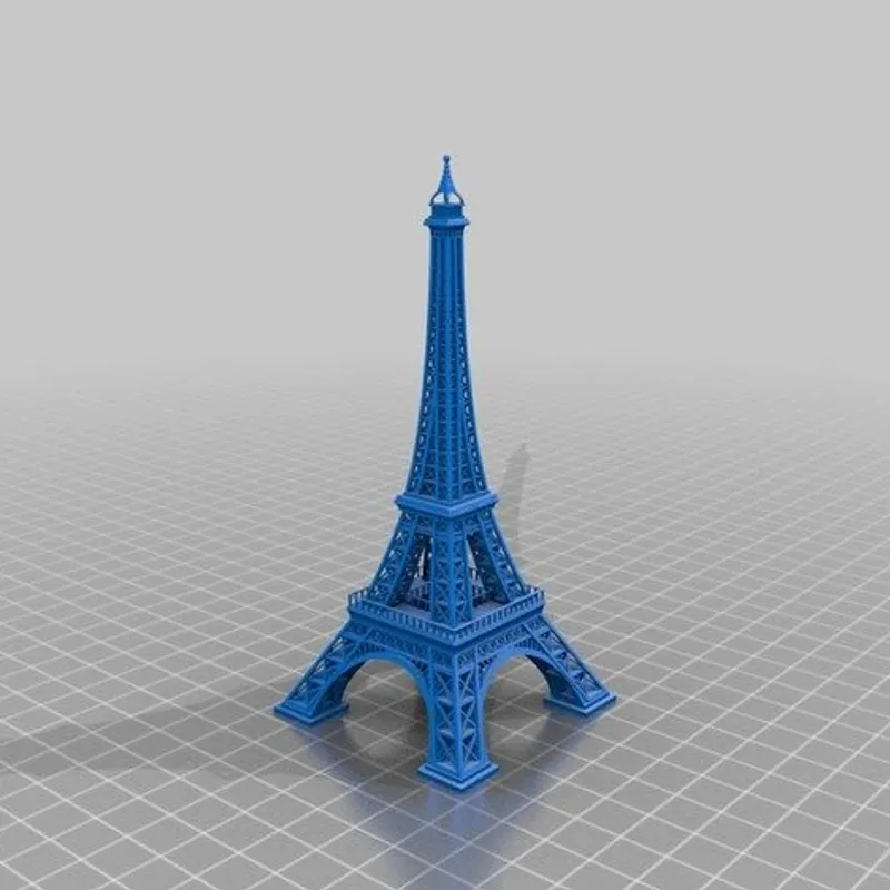 STL file Eiffel Tower Decoration- 2D Art 🎨・3D printable model to