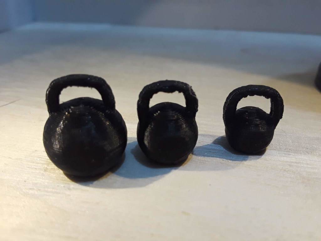 Kettlebell set (1:18 scale)