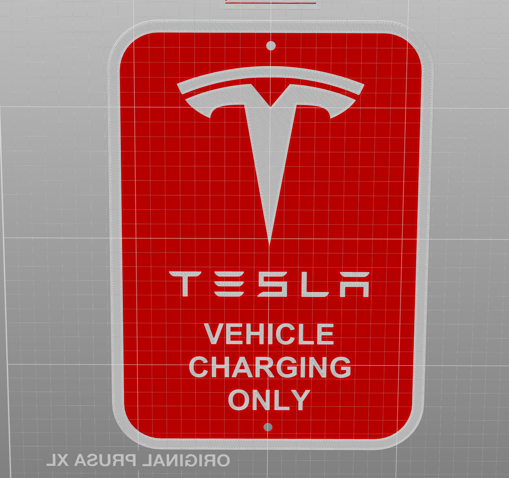 Tesla Vehicle Charging Only Sign