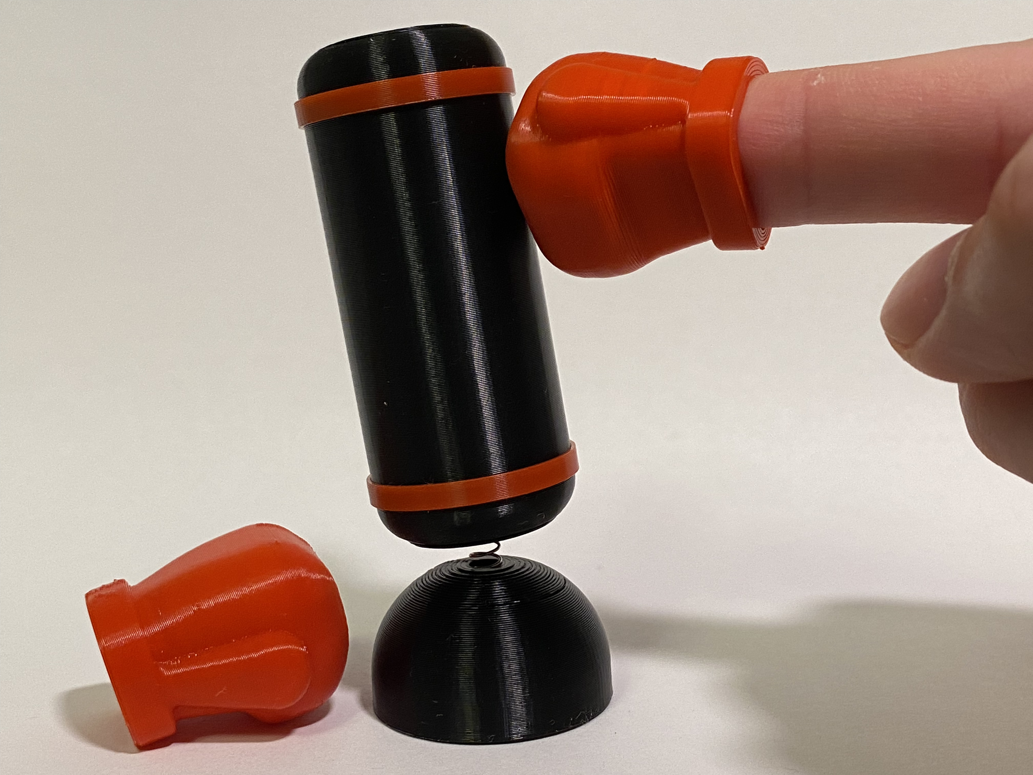 Punching Bag Desk Toy w/ Finger Gloves