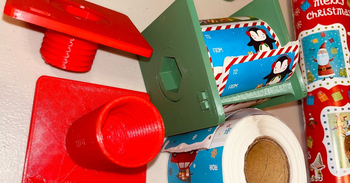 Present Tag Label Roll Dispenser by Scott Nelson Download free STL