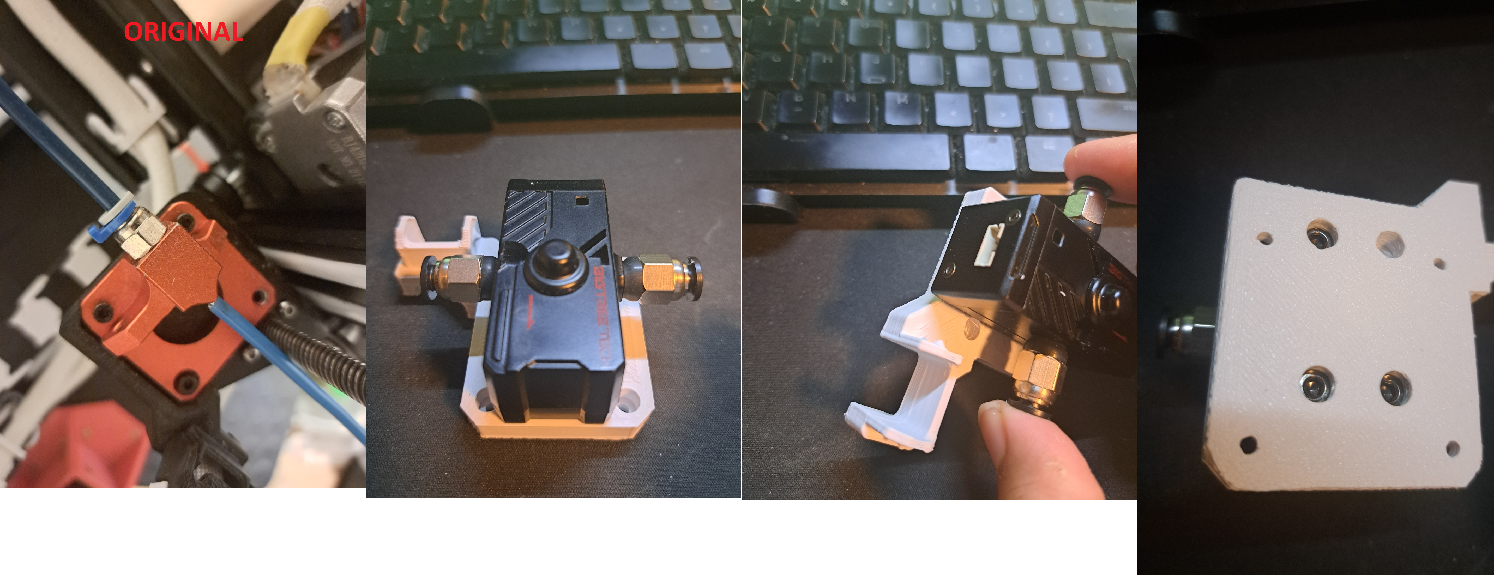 BTT  SFS V2.0 bracket on Z axis stepper motor bracket with drag chain attachment