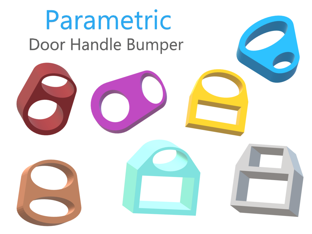 Parametric Door Handle Bumper by JarMart42 Download free STL model