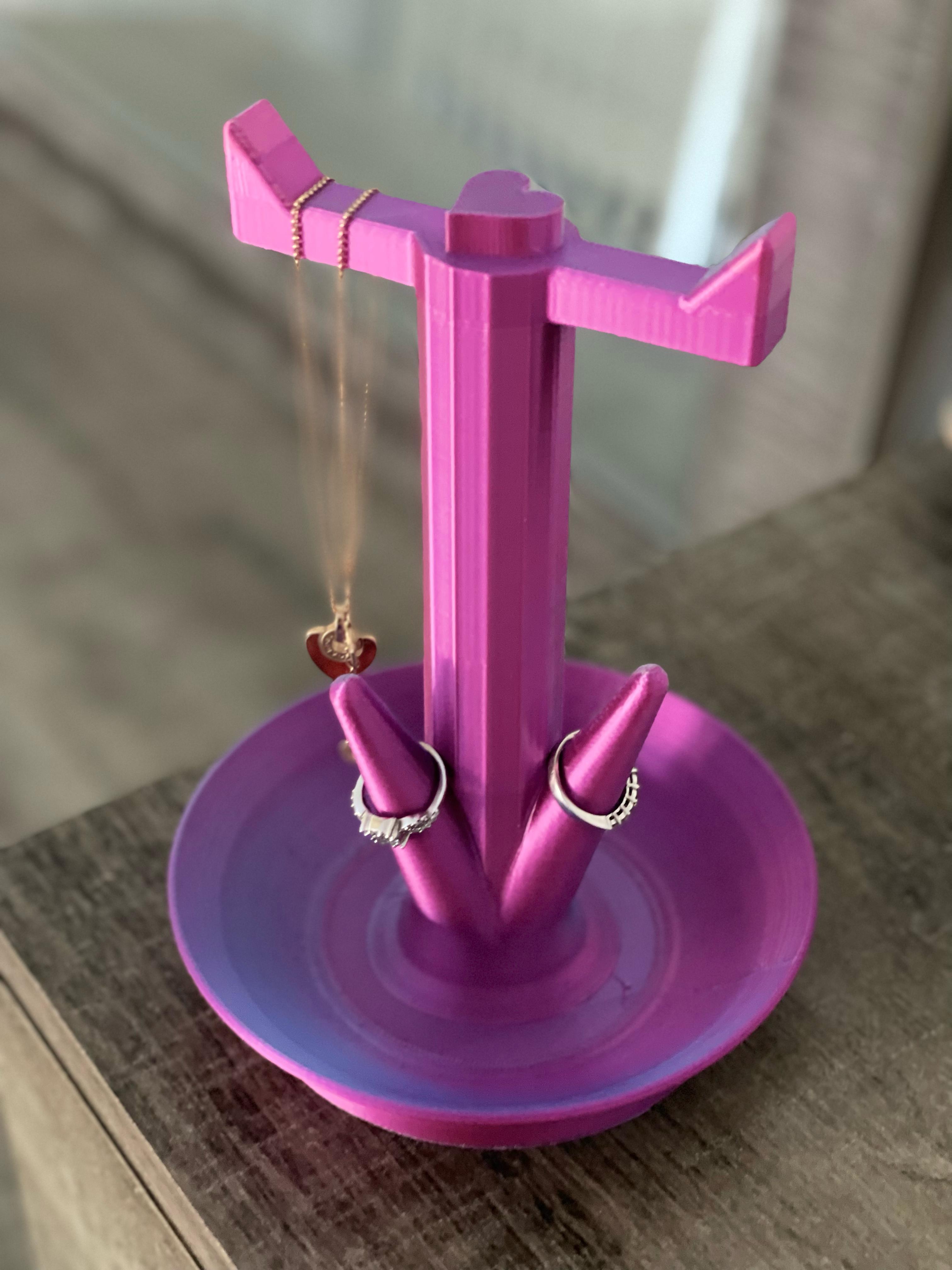 Ring And Jewelry dish with a T