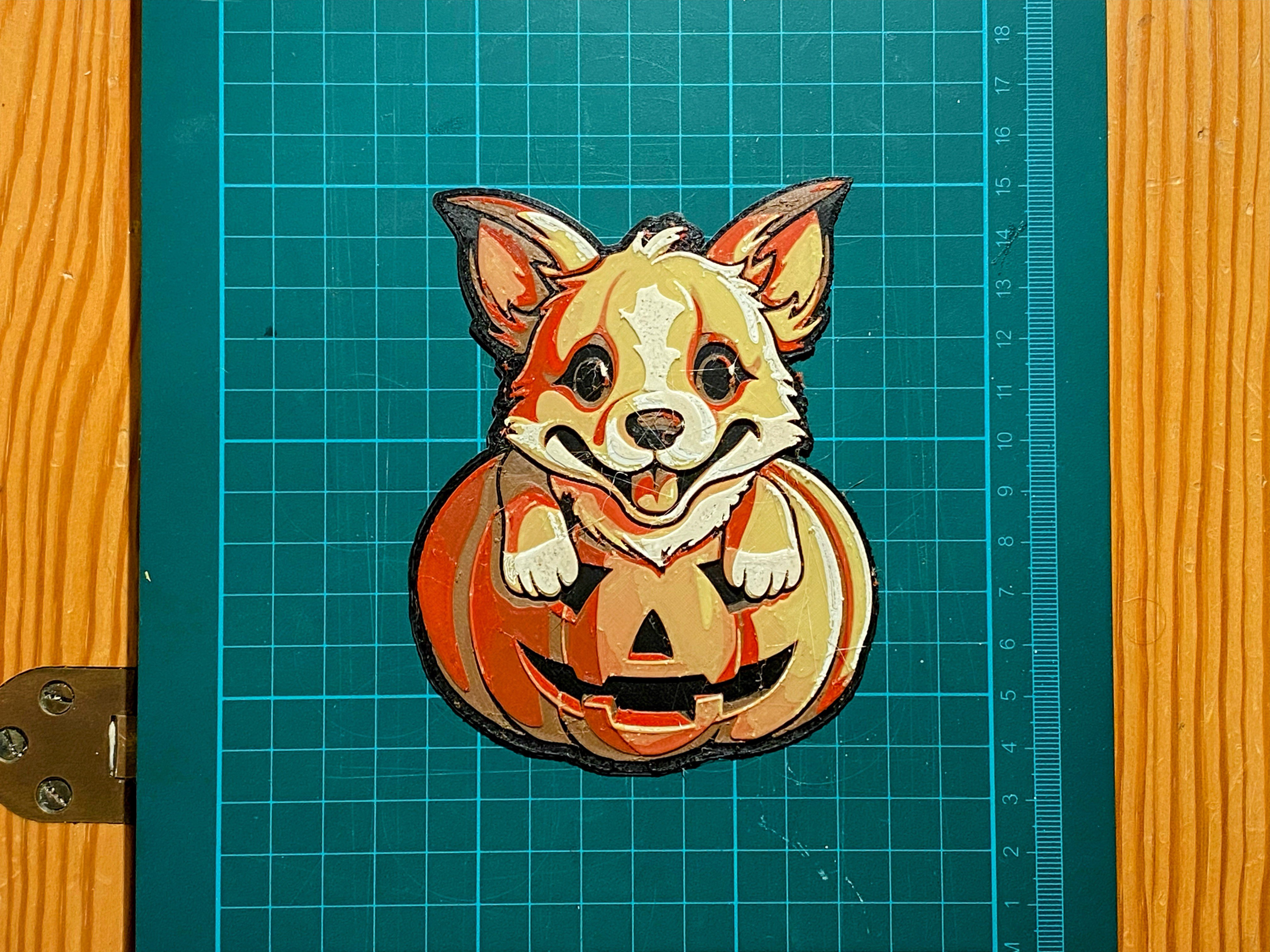 Pumpkin Spice Doggo - Hueforge Art