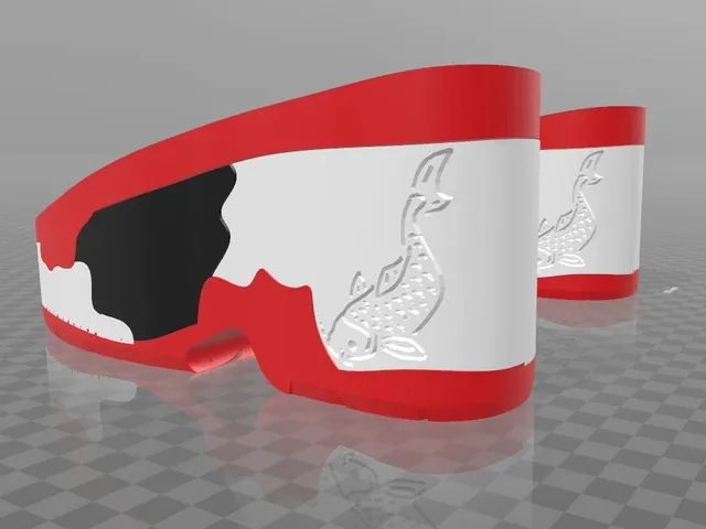 Koi themed 10cm platform heel sole