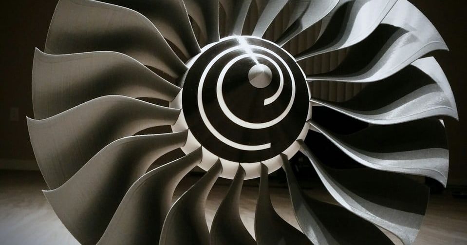 Engine fan. Bridgestone prop-fan jet turbine. вентилятор turbofan. fan в двигателе что это. turbo fan 3d model.