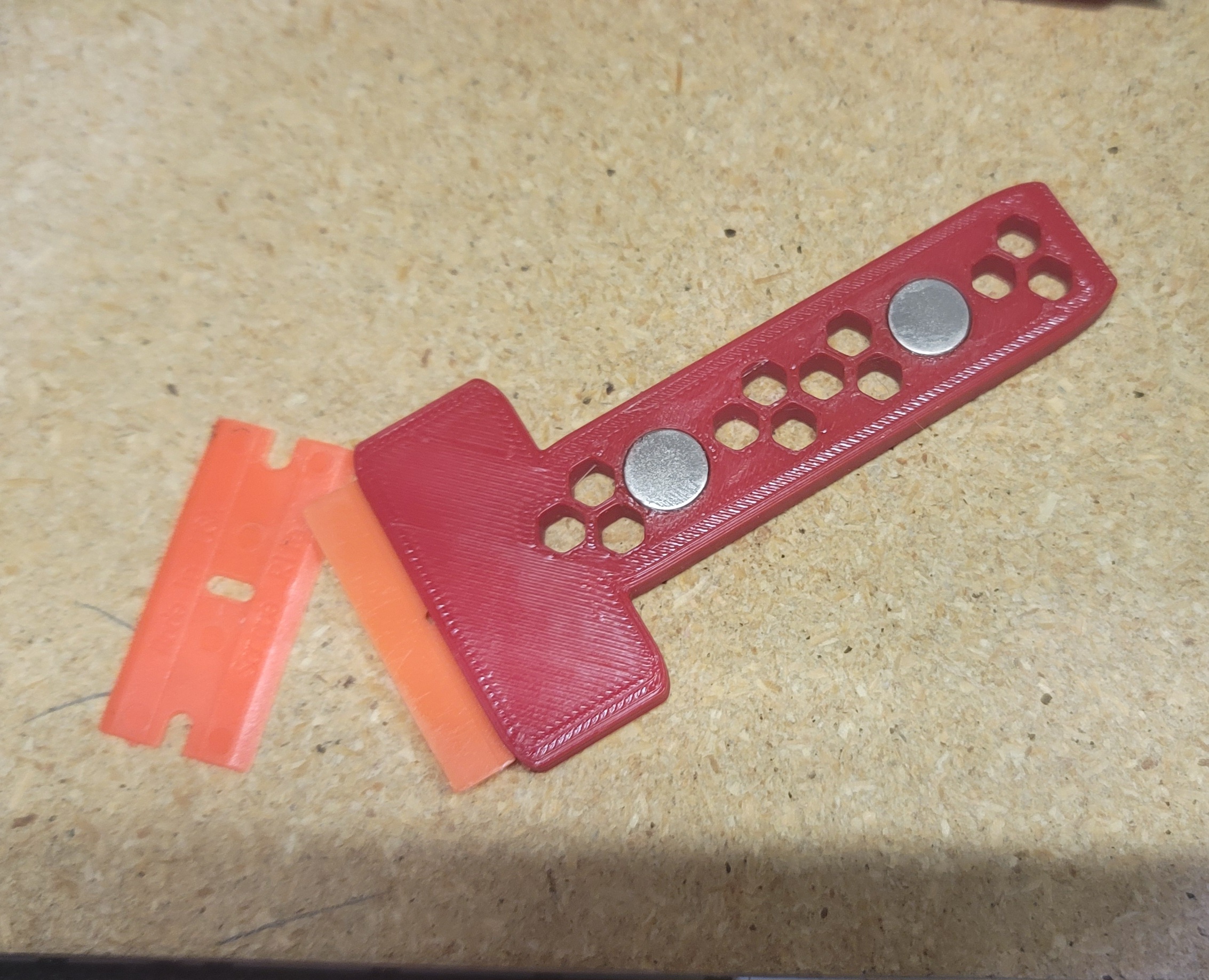 Plastic razor scraper handle