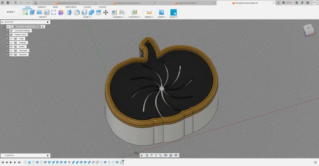 Pumpkin towel holder