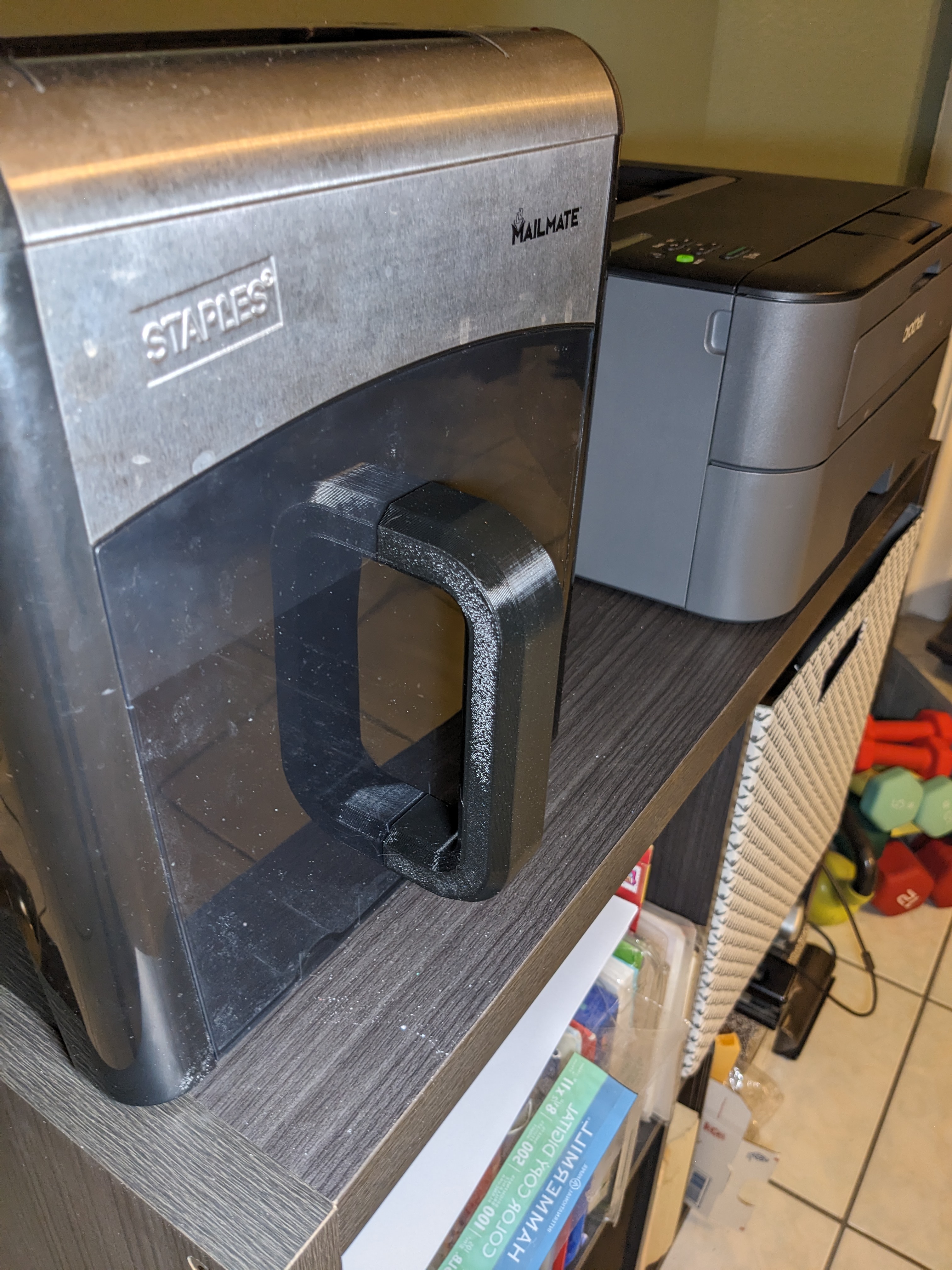 Bin Handle for Staples MailMate Shredder