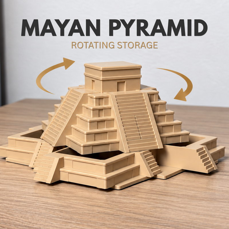 Mayan Pyramid Rotating Storage | Hidden Compartment Box | Desk ...