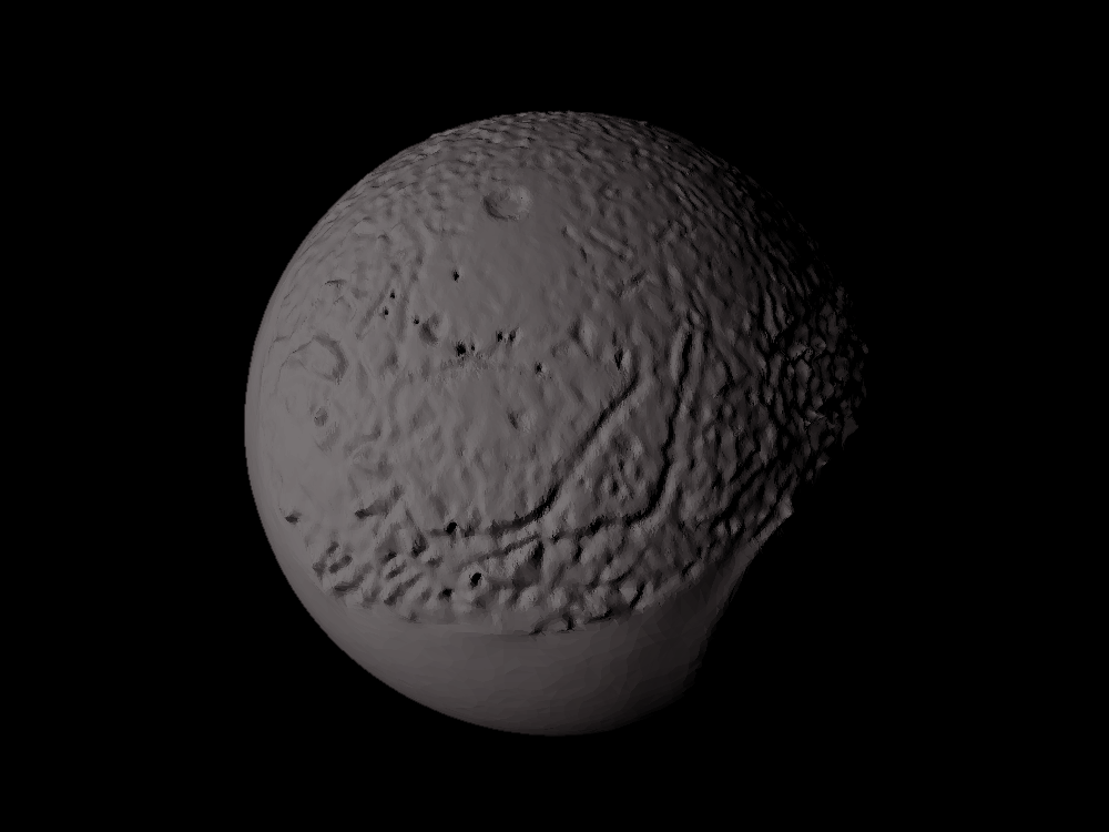 Ariel with known topography scaled one in ten million