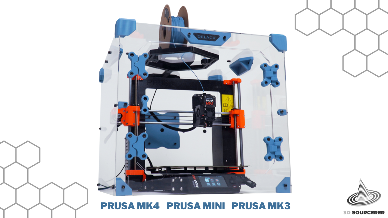 DELACK Enclosure by 3D SOURCERER | Compatible with Prusa MK4, Prusa Mini, and Prusa MK3