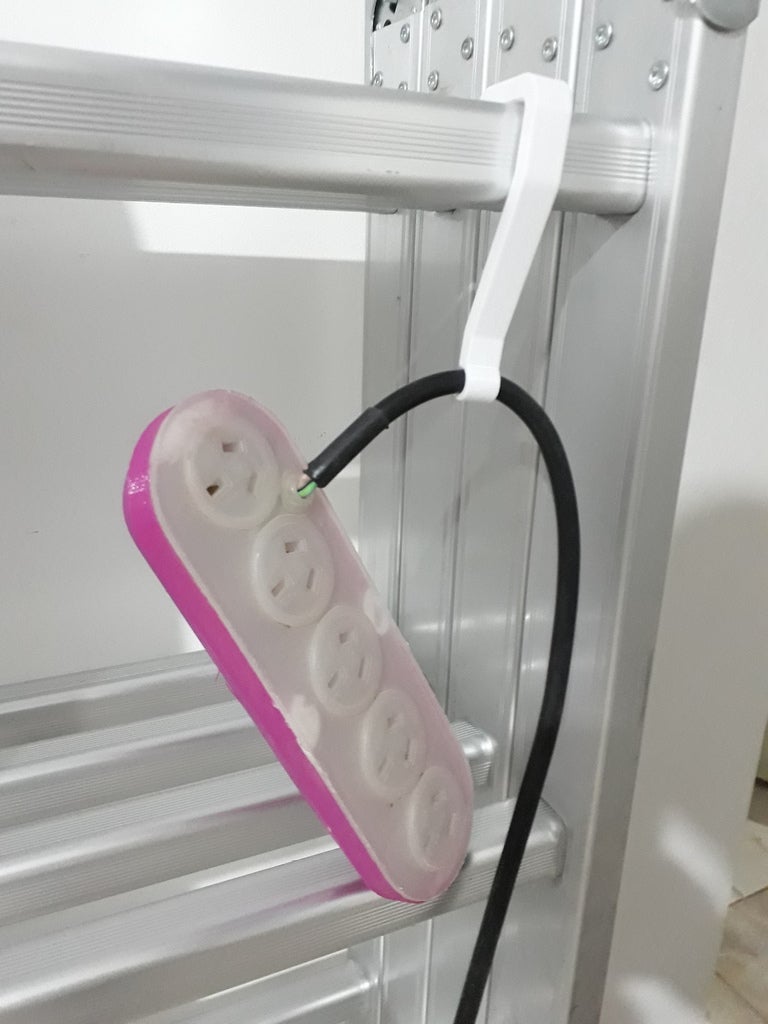Hook cable holder for aluminium stair