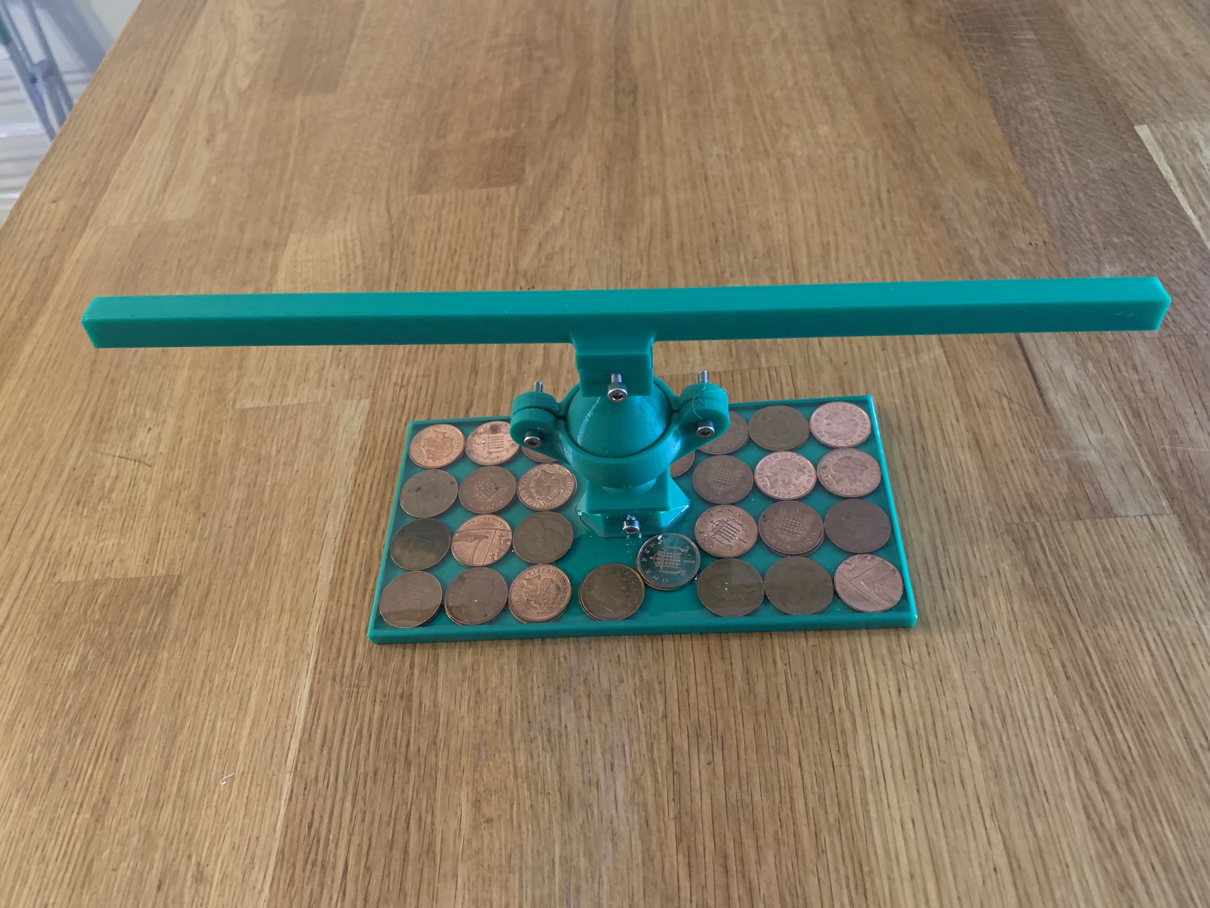 Resin and penny keel clamp base
