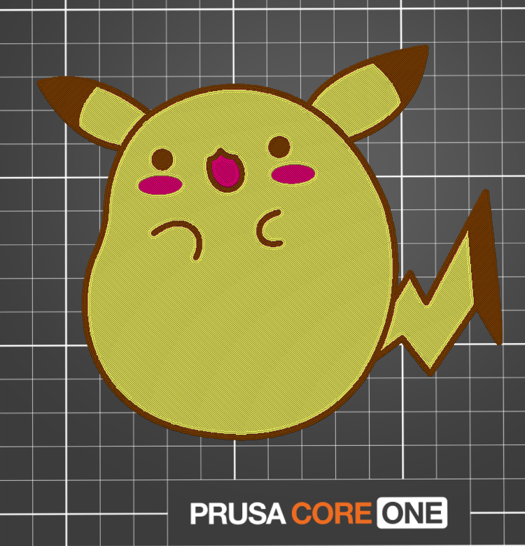 3d printed 2d pikachu