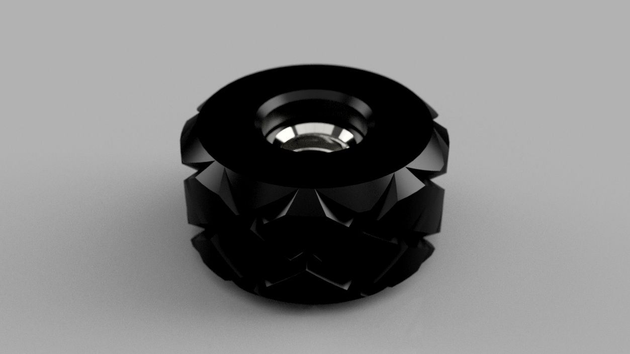 Embedded 1/4-20 Knurled Nut Knob (Parametric .f3d)