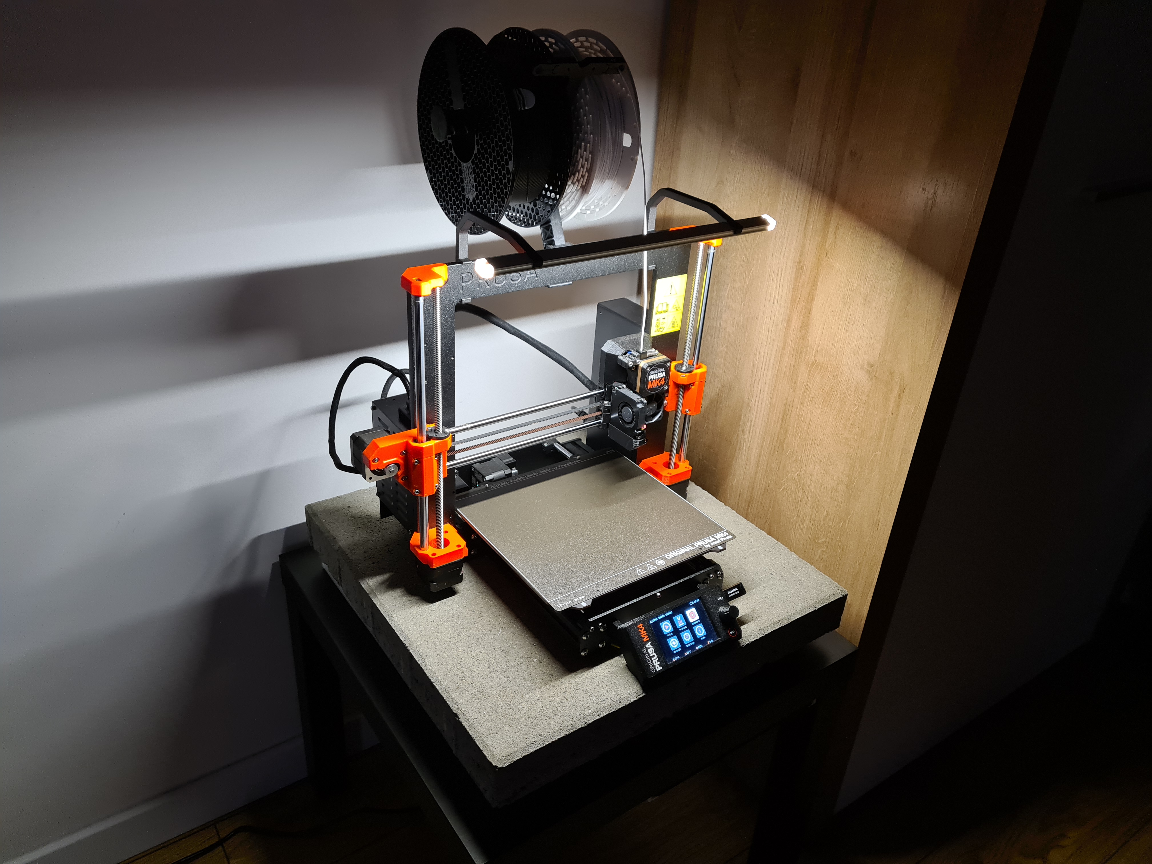 Prusa MK4 LED bracket channel mount