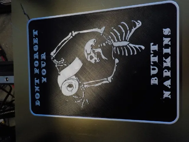 Butt Napkins Bathroom sign