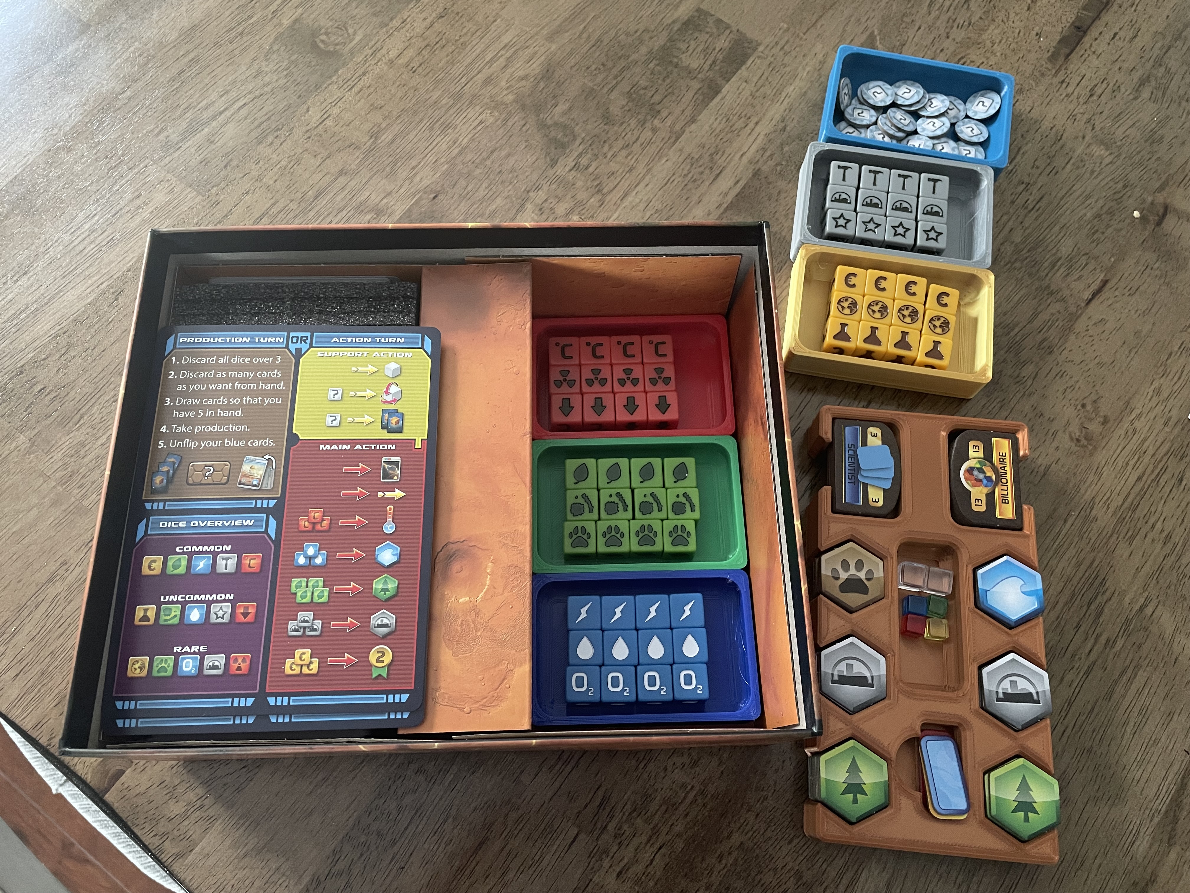 Terraforming Mars: The Dice Game Storage containers